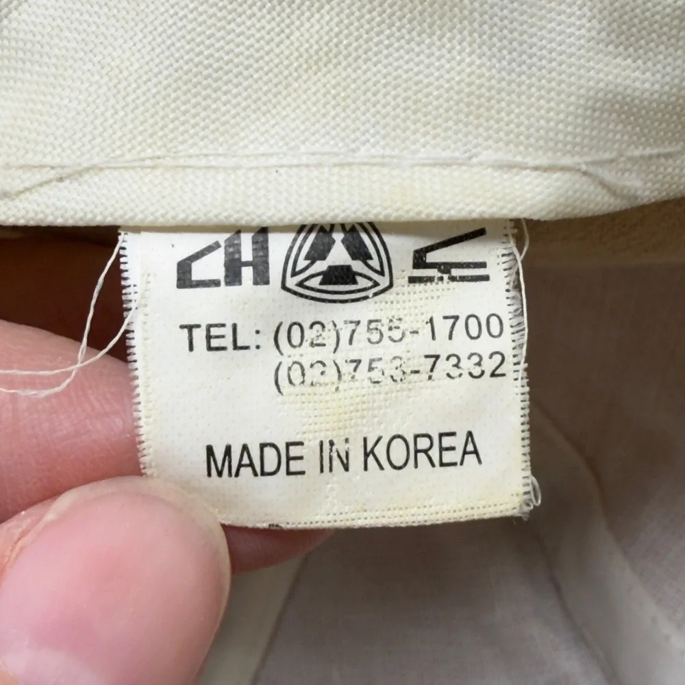 Vintage Nike Swoosh Hat Tan Khaki Made in Korea Adjustable Zip Strap Cap